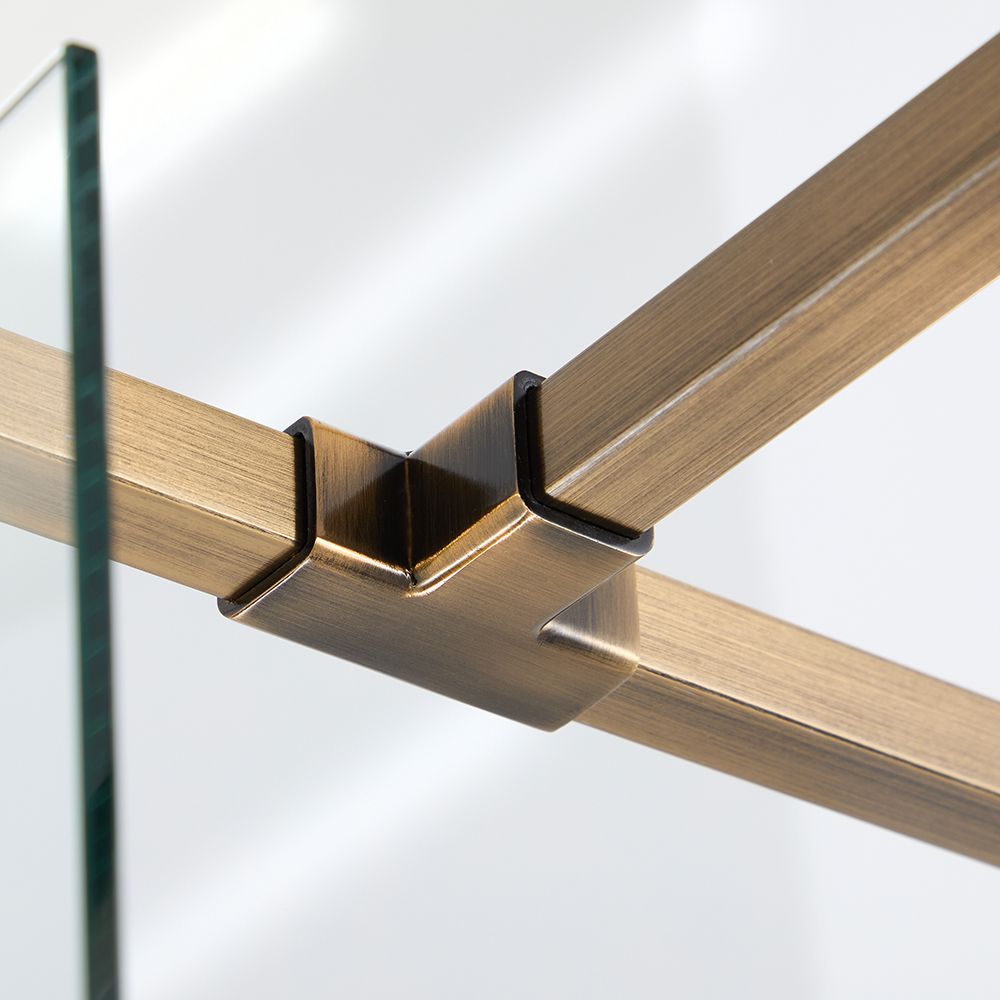 T-Verbindingsstuk voor Stabilisatiestangen Douchewanden - Geborsteld Goud | Alama