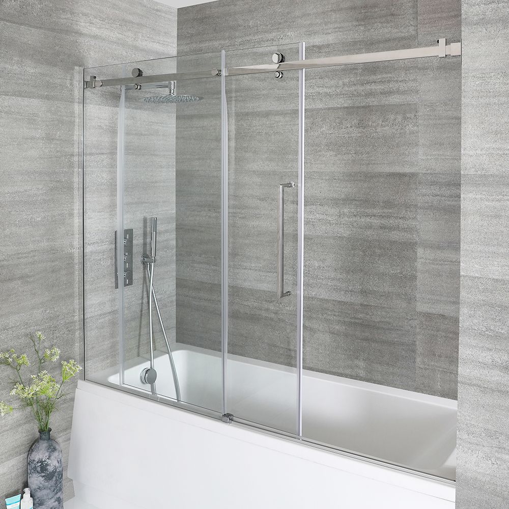 Badschuifwand 2-Delig 170cm x 140cm Chromen Profiel | Portland