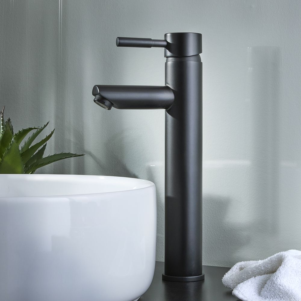 Hoge Wastafelmengkraan 1-Gats Modern Rond | Kies de Afwerking
