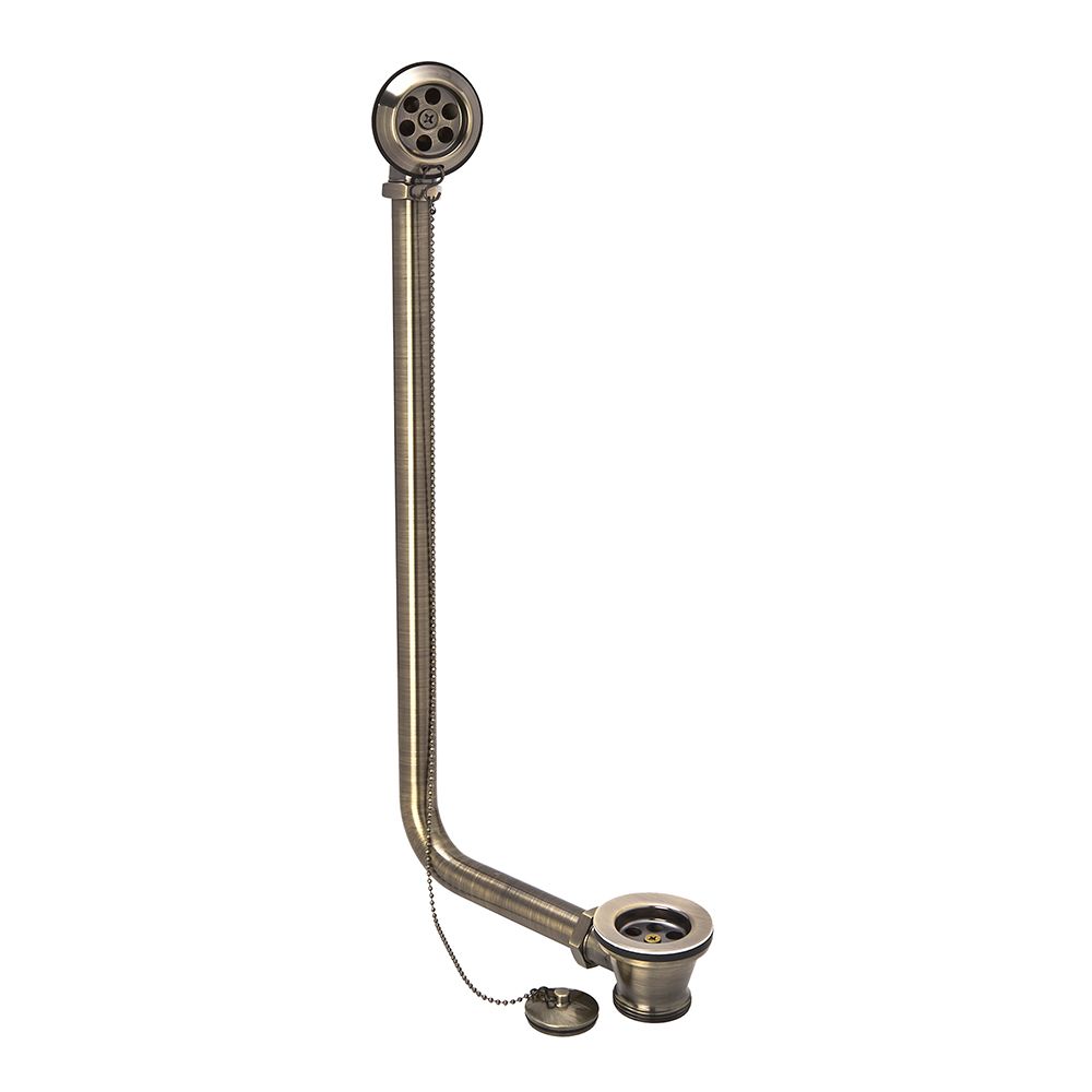 Badafvoercombinatie - Afvoerplug, Overloop en Stop met Ketting voor ...