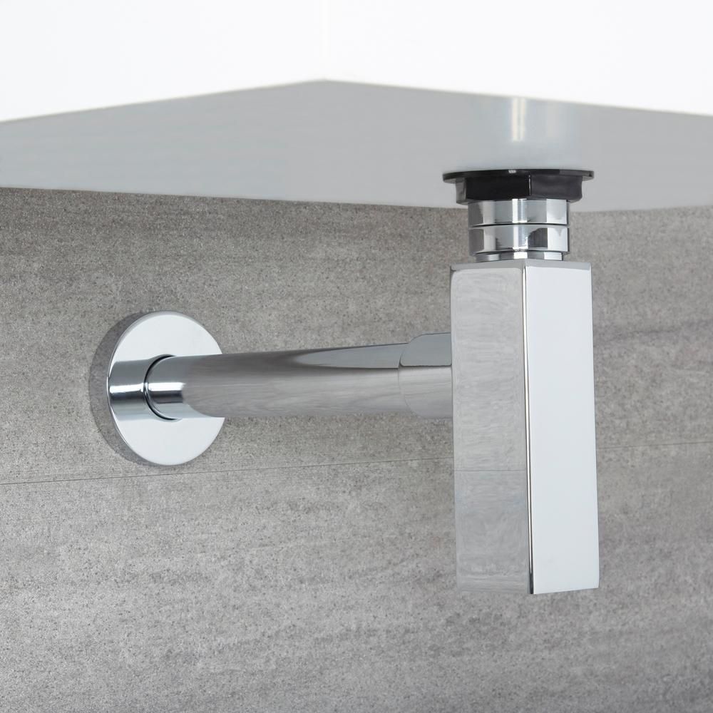 Wastafel Sifon Vierkant Chroom