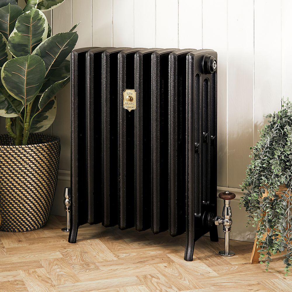 Gietijzeren Radiator 4-Koloms 66cm Hoog Antiek Grafiet | Kies de Breedte | Isabel