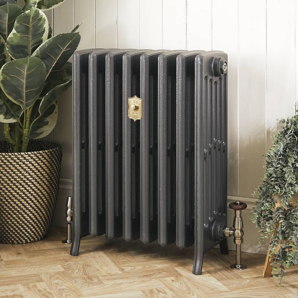 Gietijzeren Radiator Antiek Zilver H. 66cm x Kies de Breedte| Isabel