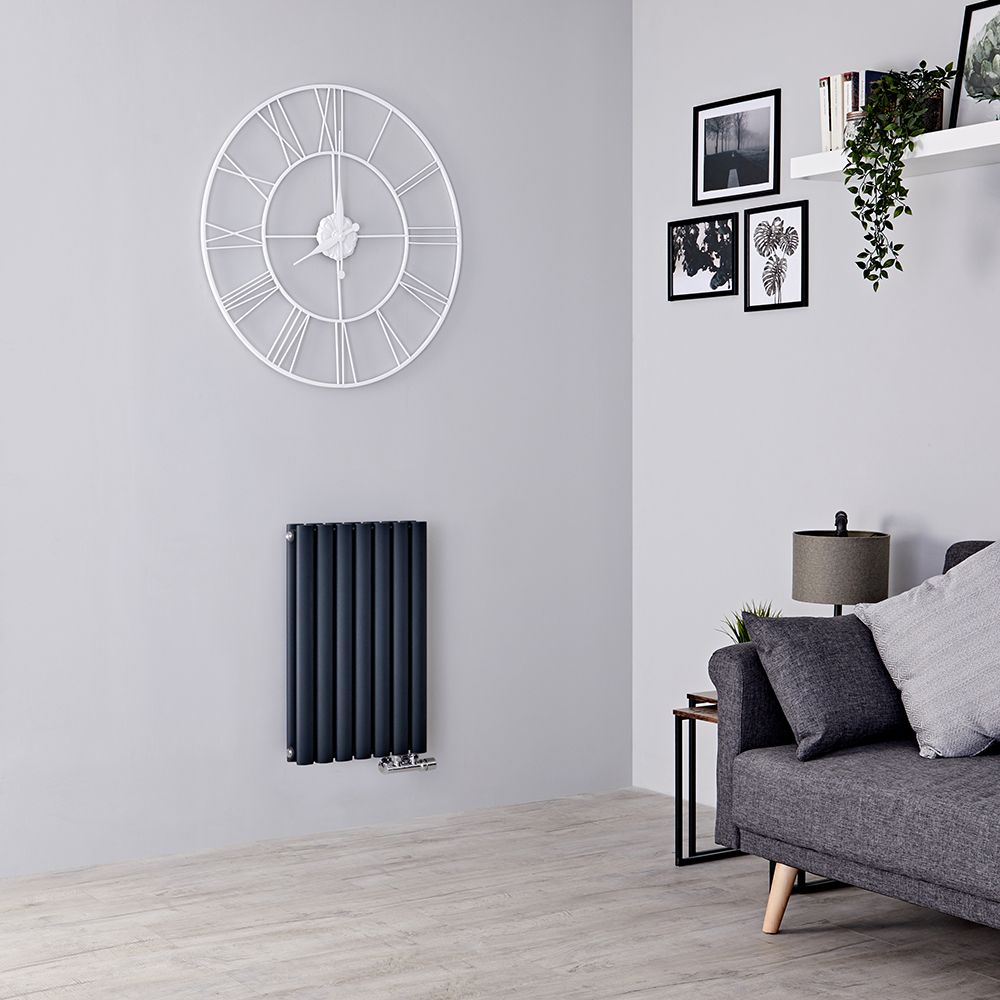 Design Radiator CV Horizontaal (Dubbel Paneel) Modern 63,5cm x 41,3cm - Antraciet | Revive Caldae