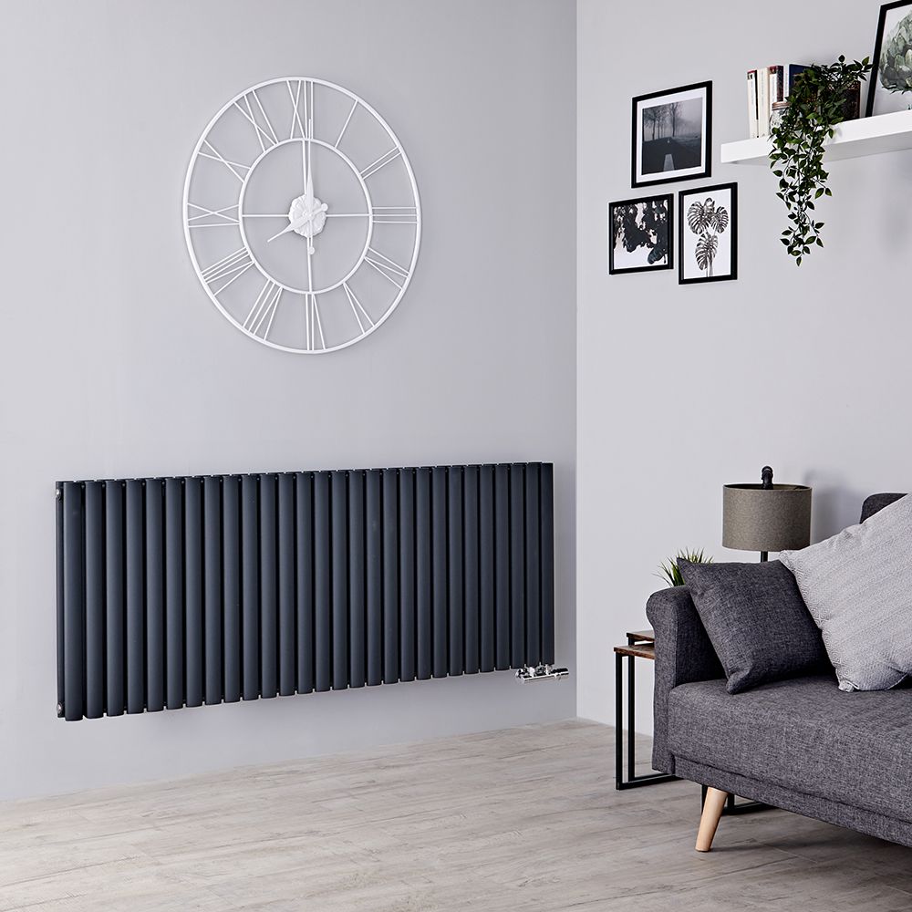 Design Radiator CV Horizontaal (Dubbel Paneel) Modern 63,5cm x 165,2cm - Antraciet | Revive Caldae