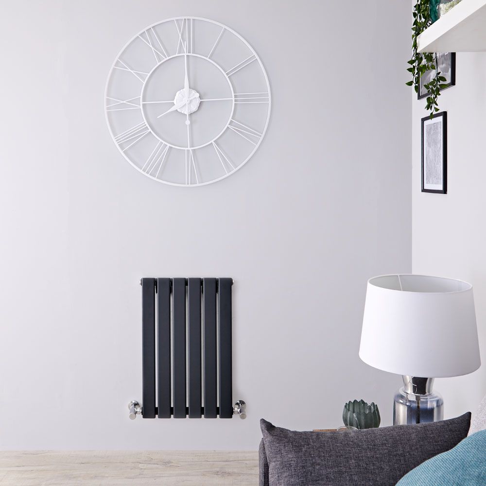 Horizontale Design Radiator Enkel Paneel 63,5cm x 42cm - Antraciet | Delta