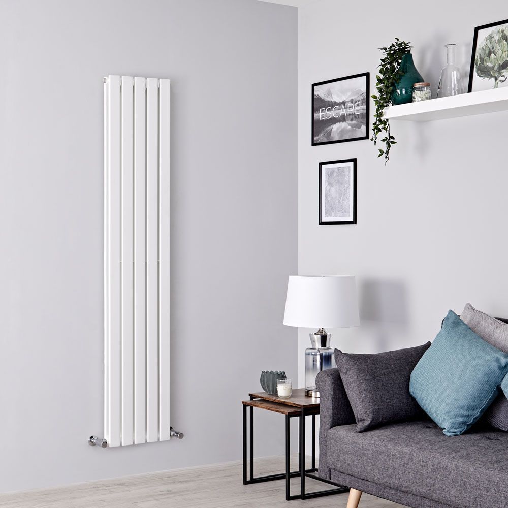Design Radiator Verticaal Vlak Paneel - Wit | Keuze Afmetingen | Delta