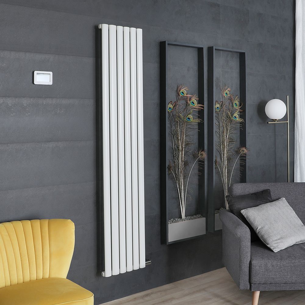 Vloeistofvrije Elektrische Design Radiator Verticaal 178,4cm x 35,4cm Wit | Keuze WiFi Thermostaat | Revive Ardus