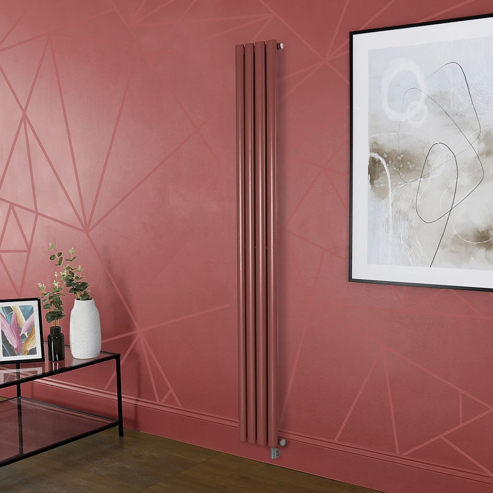 Design Radiator Elektrisch Verticaal Rood (Booth Red) | Keuze Afmeting en Opties voor Thermostaat en Kabelafdekking | Revive