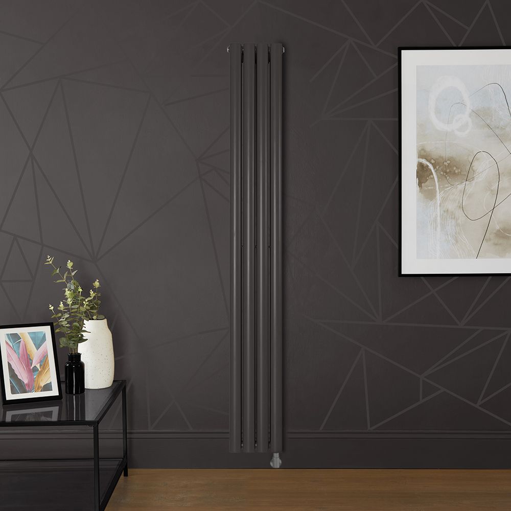 Design Radiator Elektrisch Verticaal - Grijs (Carbon Grey) | Keuze ...