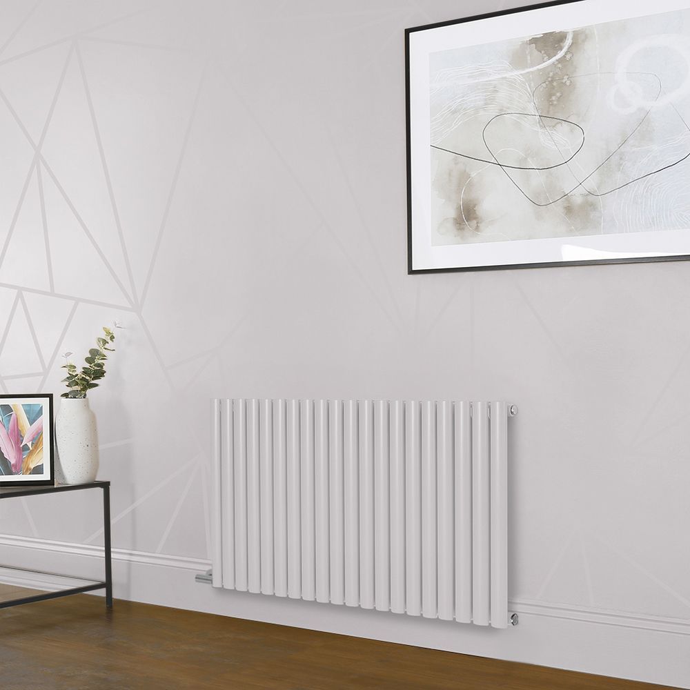 Design Radiator Elektrisch Horizontaal 63,5cm Hoog Roze (Rose Petal Pink) | Keuze Afmeting en Opties voor Thermostaat en Kabelafdekking | Revive