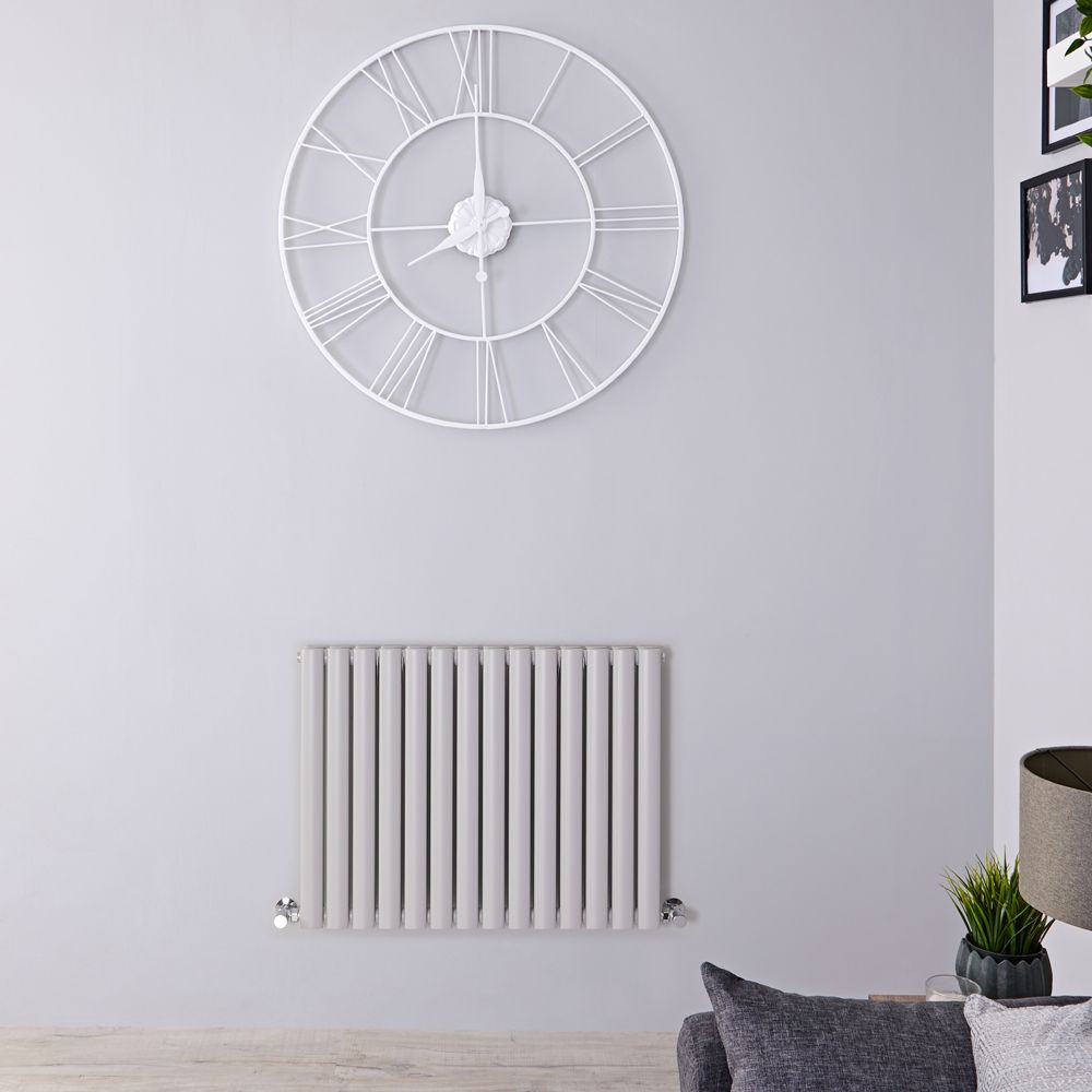 Designradiator Horizontaal Dubbel Paneel 82,6cm x 63,5cm - Lichtgrijs | Revive