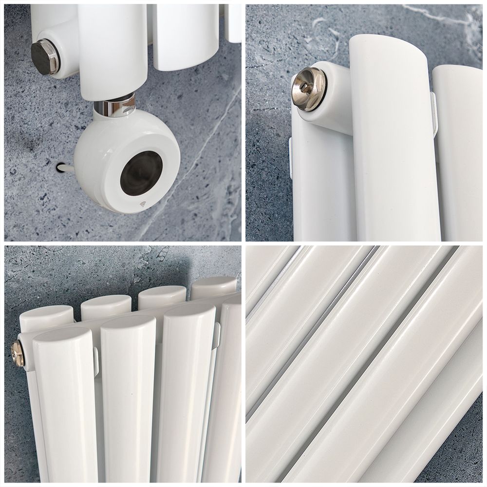 Ecoso Radiator Elektrische Design Radiator Verticaal Wit | 23,6cm Breed - Keuze Hoogte ...