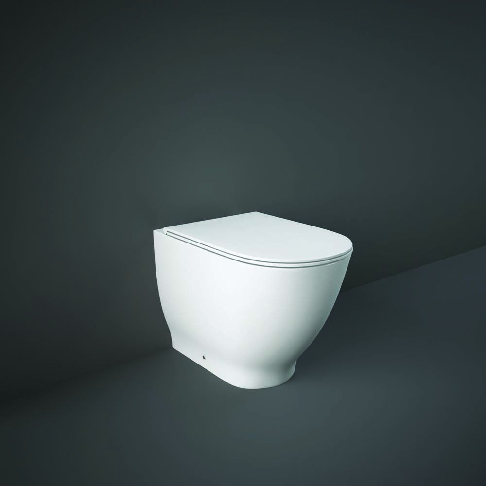 Toilet Staand Modern met Softclose Toiletzitting Glanzend Wit | RAK Moon x Hudson Reed