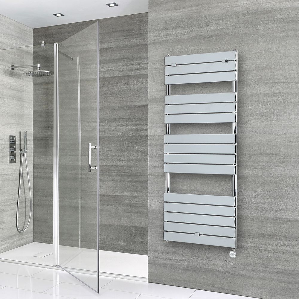 Elektrische Handdoekradiator Incl. Thermostatisch Verwarmingselement Chroom 60 x 151cm|Lustro