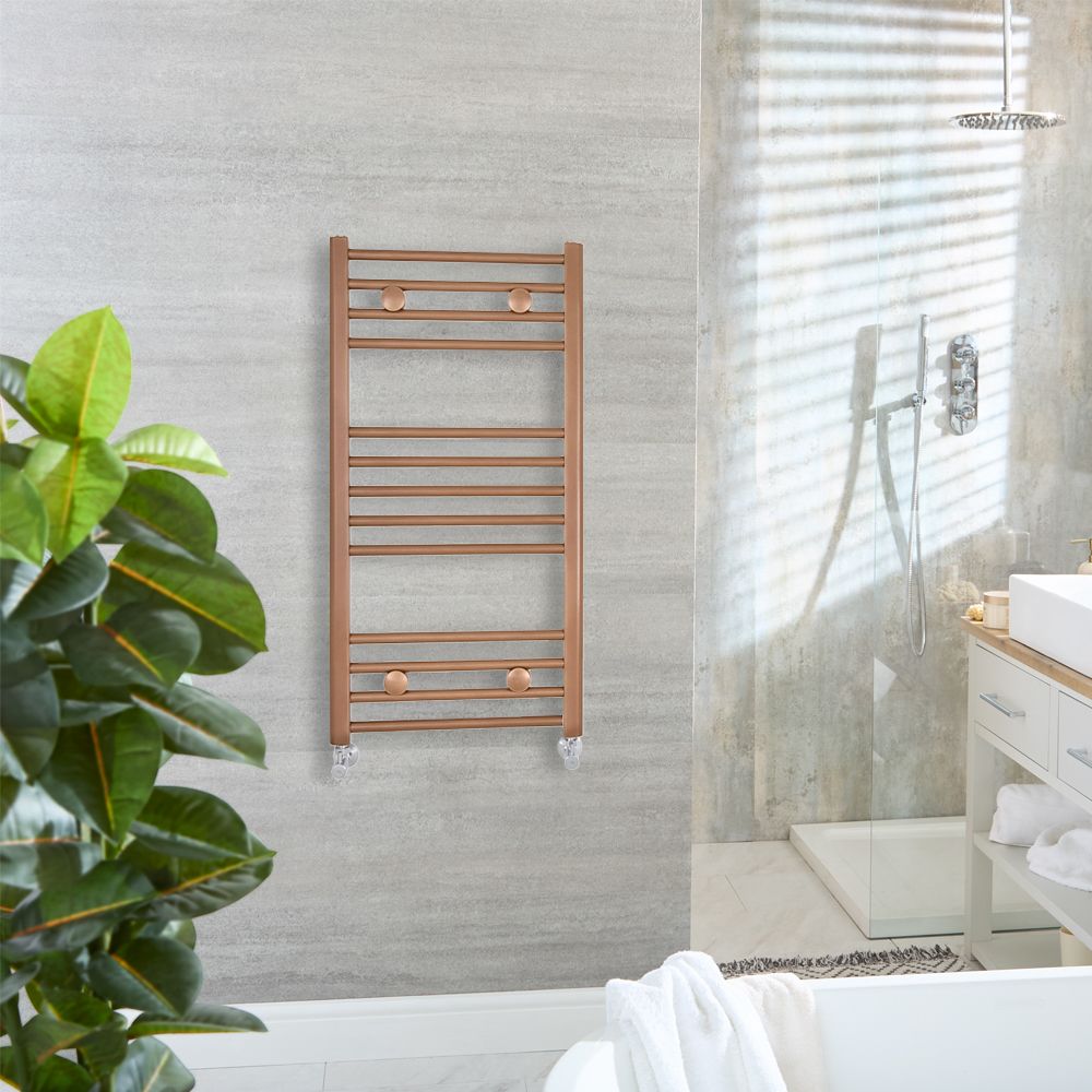 Handdoekradiator Recht - Metallic | Keuze Afmeting en Afwerking | Ive