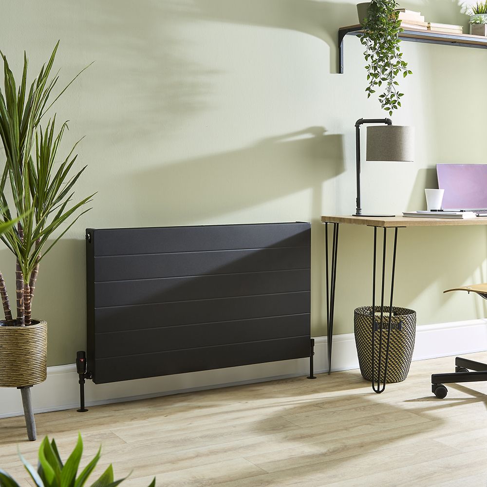 Paneelradiator Horizontaal (Type 22 Convectorradiator) - Zwart | Keuze Afmeting | Alora