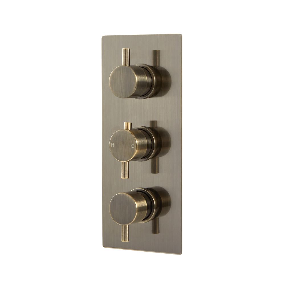 Douchekraan Thermostatisch Inbouw 2-Weg Geborsteld Messing | Clarus
