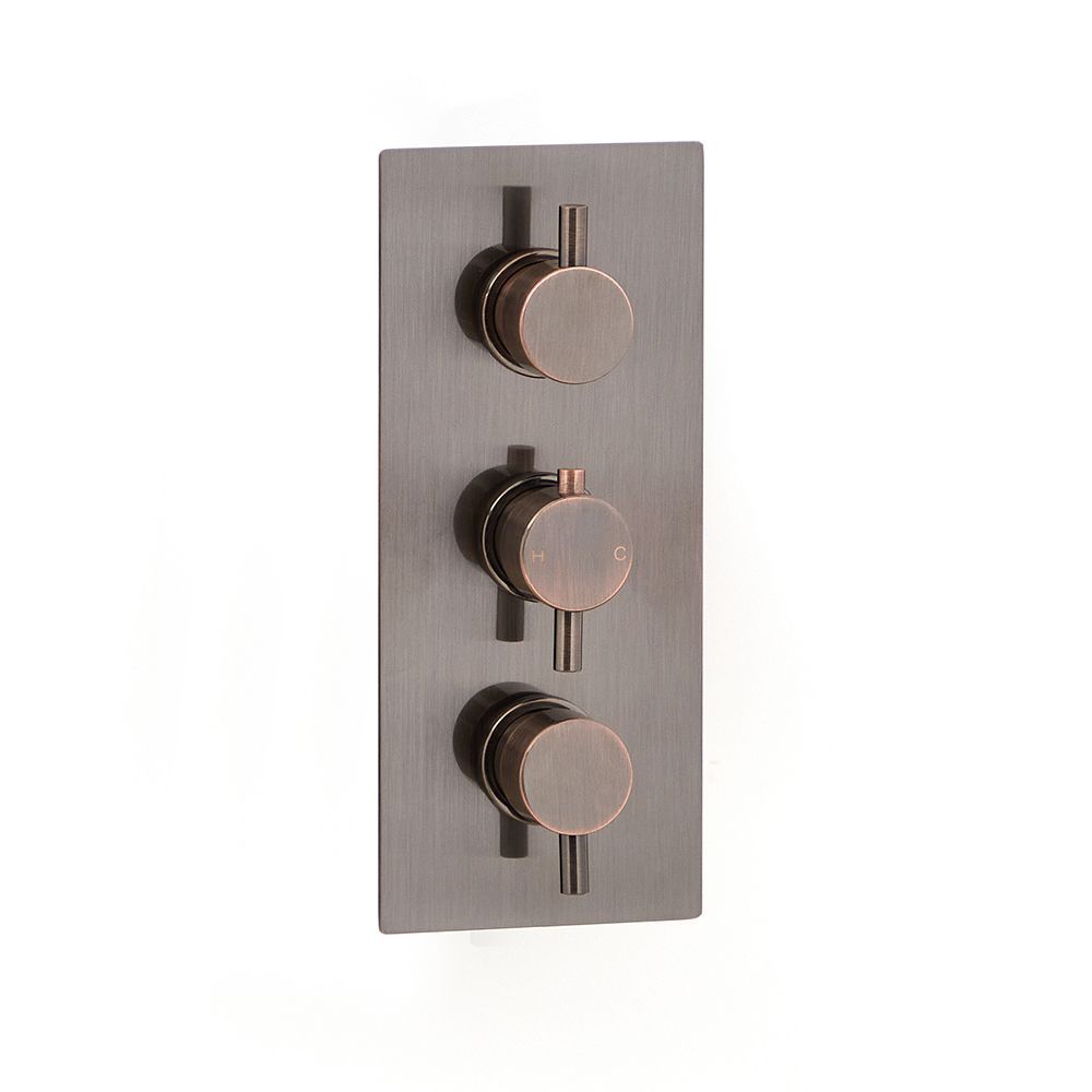 Douchekraan Thermostatisch Inbouw 2-Weg Geborsteld Brons | Amara