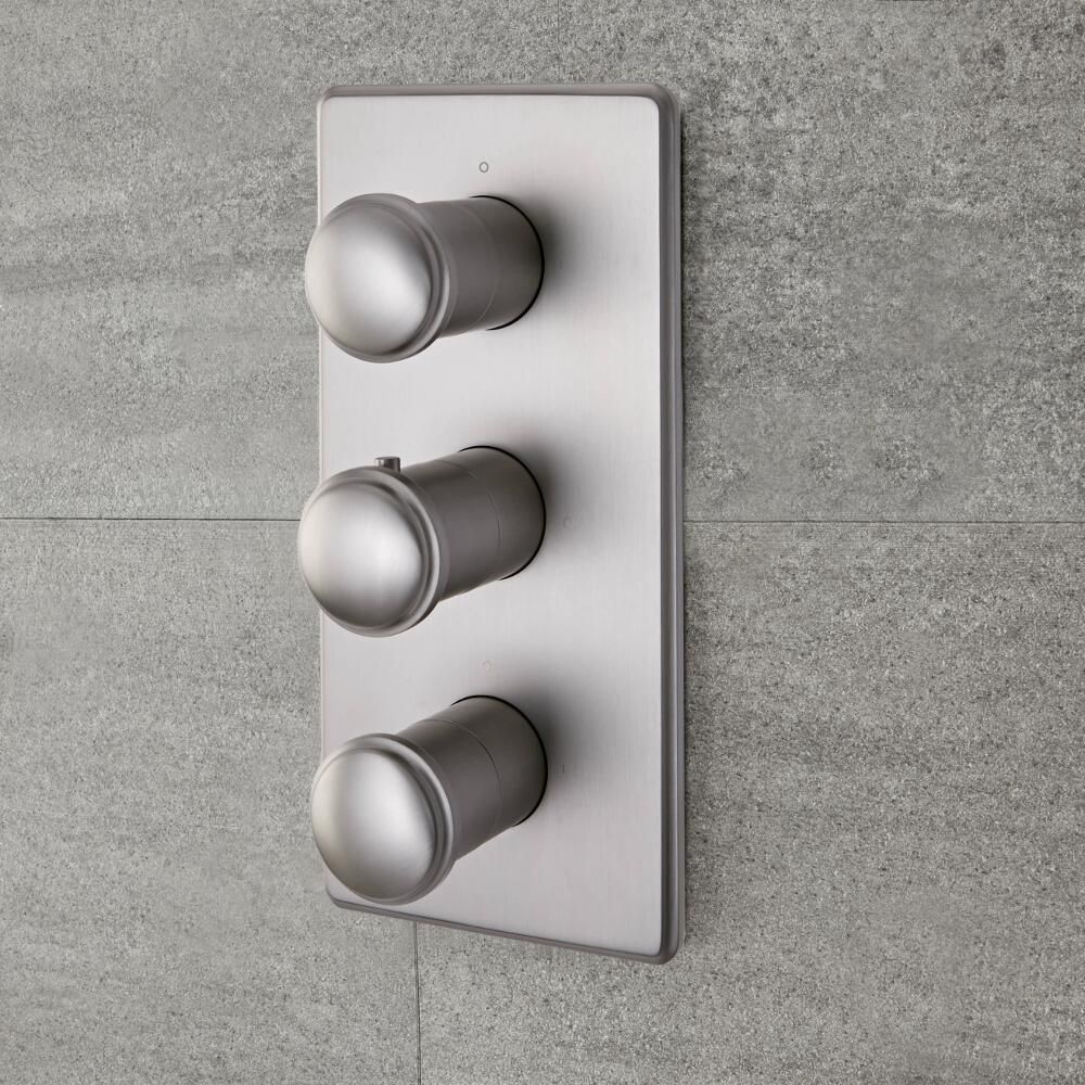 2-weg Thermostatische Inbouwdouchekraan Geborsteld Nikkel | Aldwick