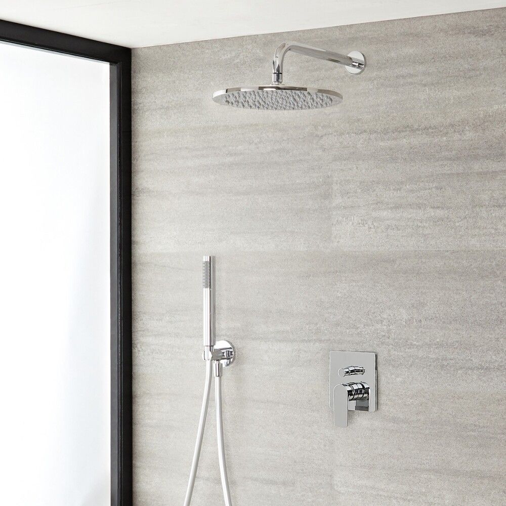 Harting Douchemengkraan met Omstel, 300 mm Ronde Kop en Handdouche - Chroom