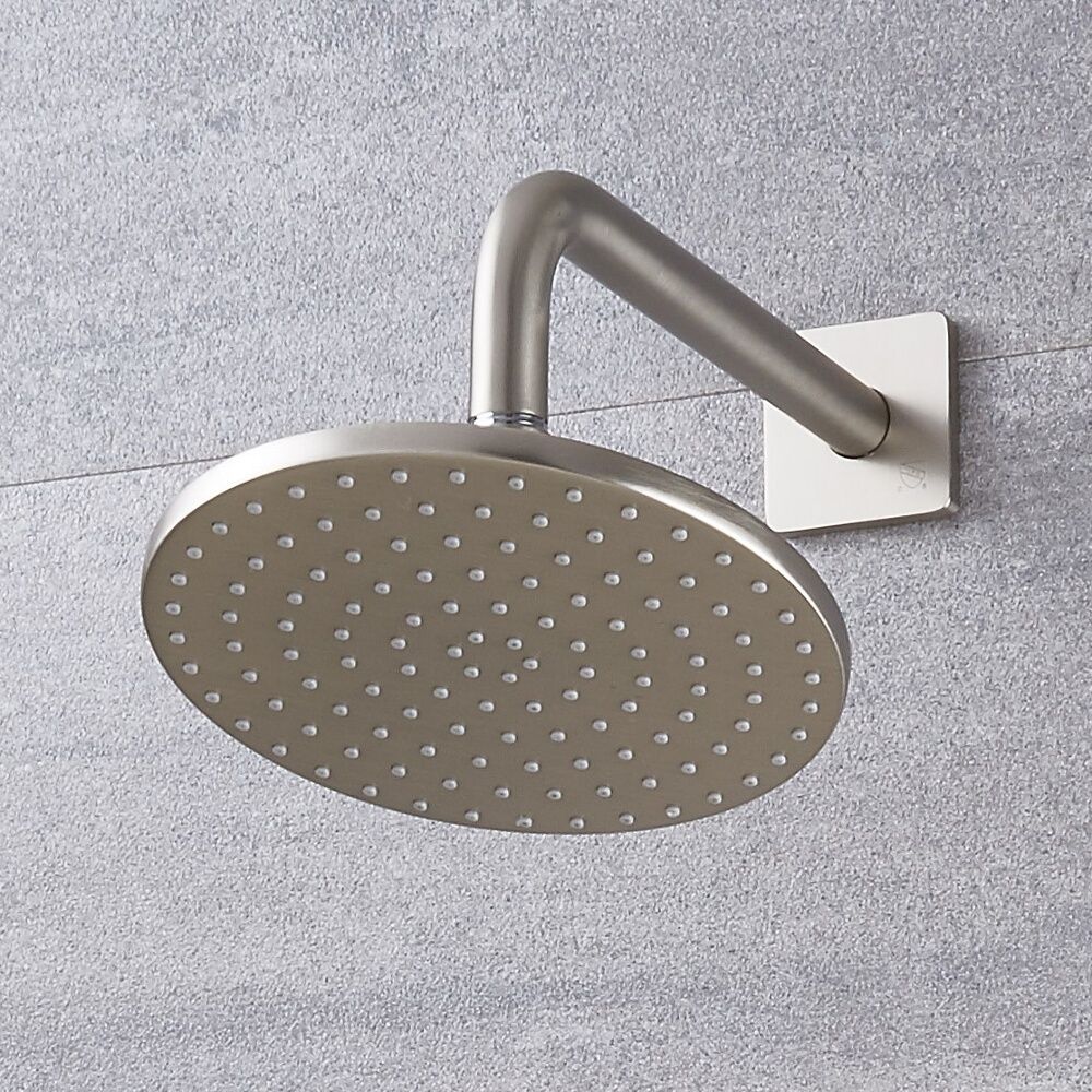 Douchekop Ronde 18,8cm Geborsteld Nikkel | Aldwick