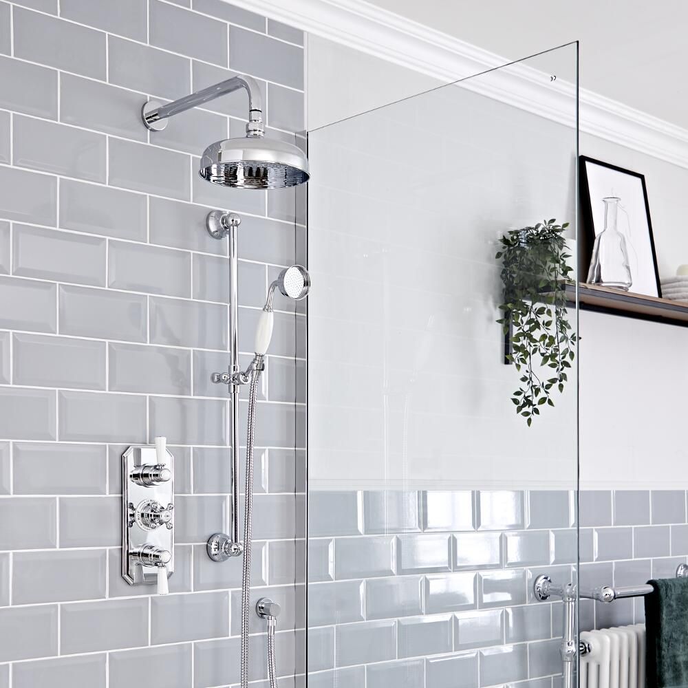 Hudson Reed Elizabeth - Douchekraan Thermostatisch Inbouw 2-Weg  Klassiek - Chroom en Wit