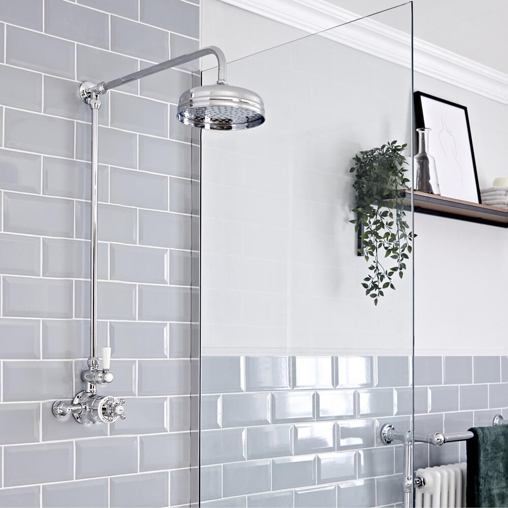 Hudson Reed Elizabeth - Douchekraan Thermostatisch Opbouw 1-Weg  Klassiek - Chroom en Wit