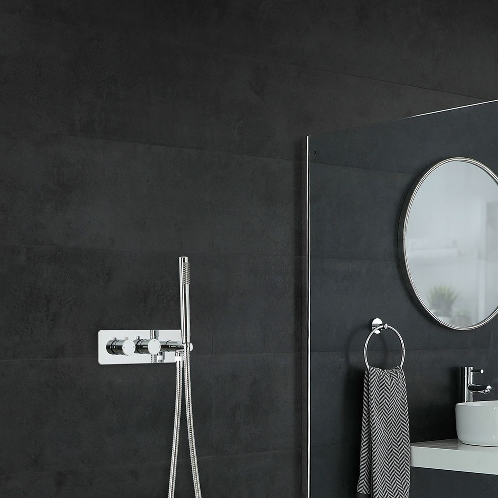 Doucheset - 2-Weg Thermostatische Douchekraan met Omstel en Handdouche | Como