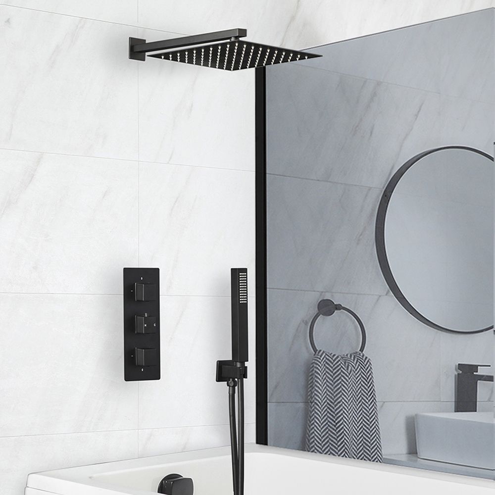 Douche en Bad Systeem Thermostatisch Zwart | Creëer Uw Eigen Douche en Bad Systeem | Preto
