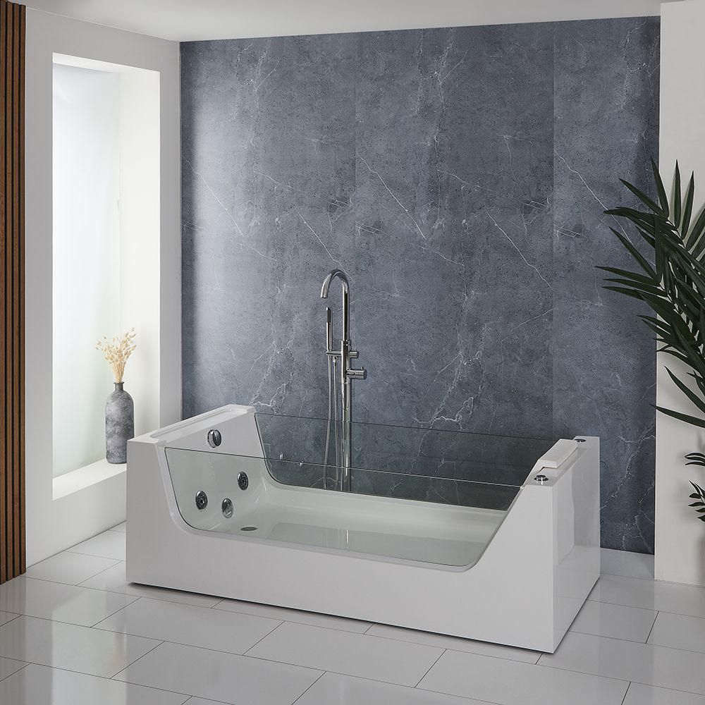 Whirlpool Spa-Bad 180cm x 80cm Chromen | Breeze