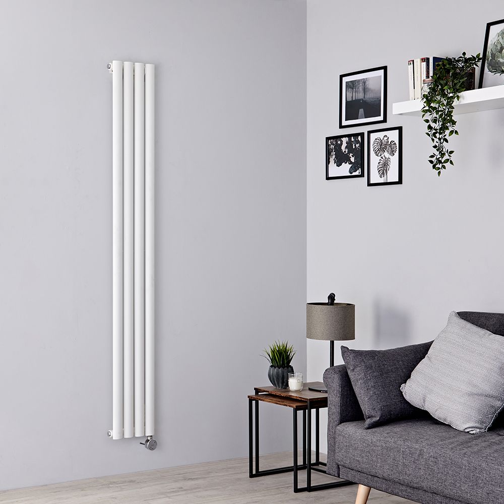 Elektrische Design Radiator Verticaal Wit met WiFi Verwarmingselement | 178cm x 23,6cm (Enkel Paneel) | Revive - ECOSO van Hudson Reed