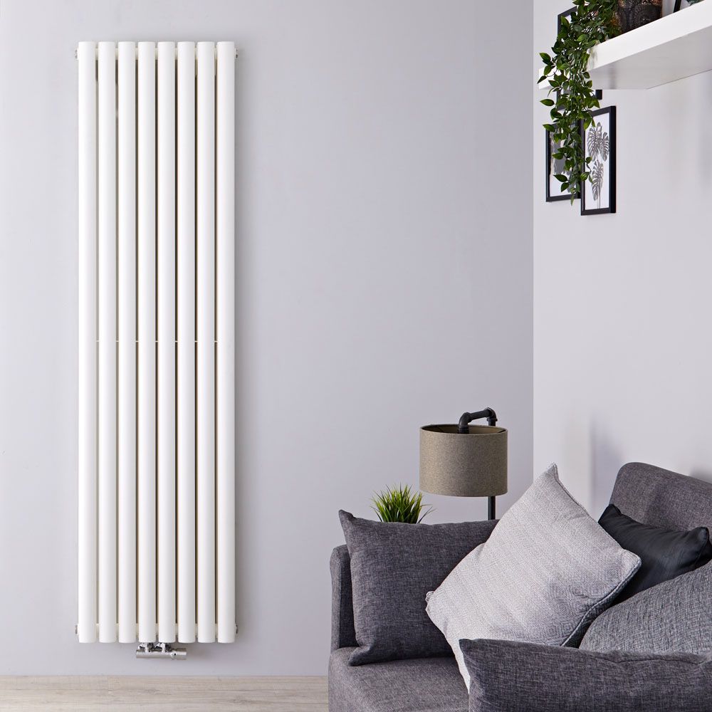 Design Radiator CV Verticaal (Dubbel Paneel) Modern 178cm x 47,2cm - Wit | Revive Caldae