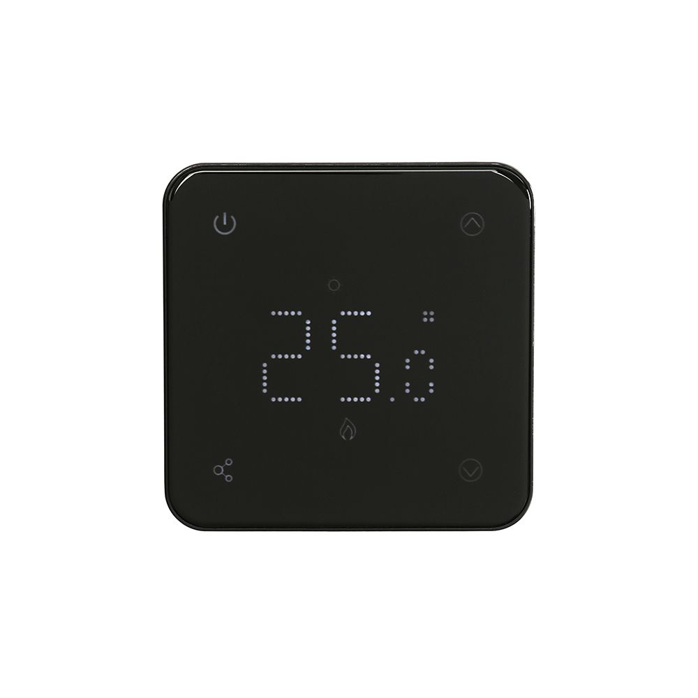 Wi-Fi Thermostaat met Verlicht Display voor Elektrische Verwarming Zwart | Connect