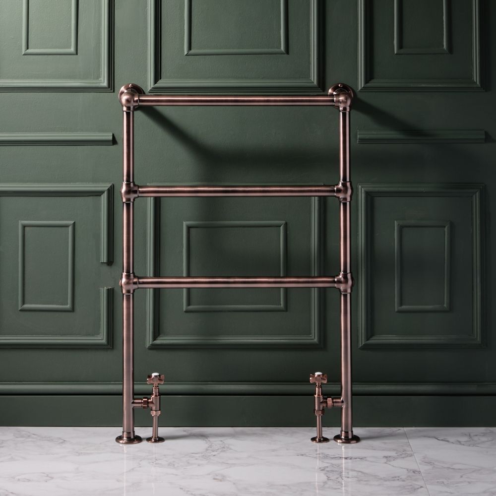 Handdoekradiator CV Klassiek 96,6cm x 67,3cm - Geborsteld Brons | Countess
