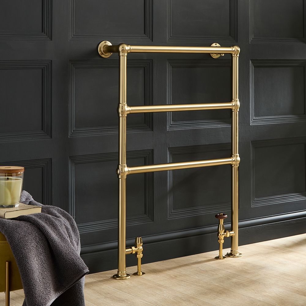 Handdoekradiator Klassiek Minimalistisch 96,6cm x 67,3cm - Satijn Goud | Countess