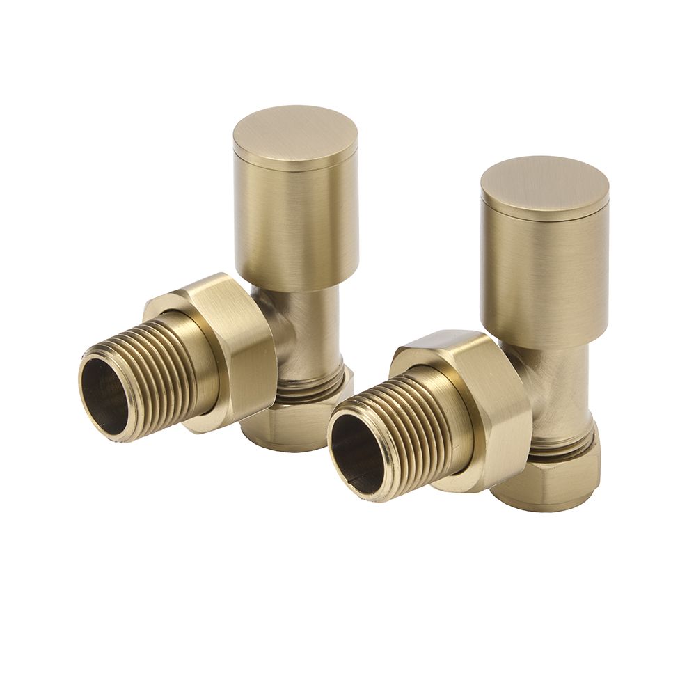 Radiatorkranen Haaks (Paar) - Satijn Goud