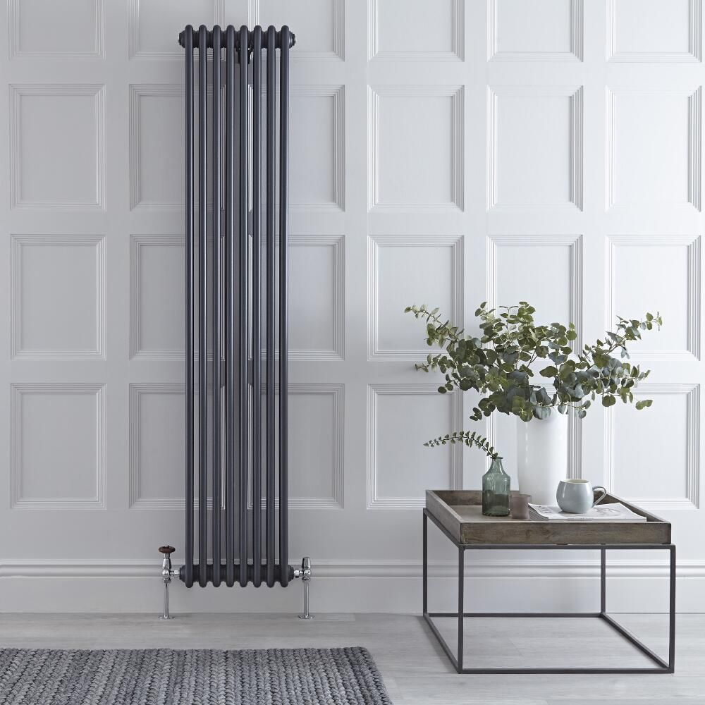 Kolomradiator CV Verticaal 3-Koloms Klassiek 180cm x 38cm - Antraciet | Windsor