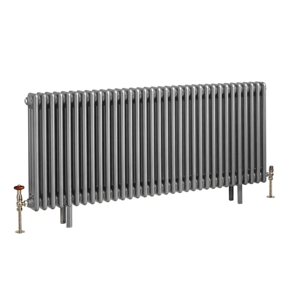 Kolomradiator Horizontaal Zilver Metallic Keuze Afmeting | Windsor