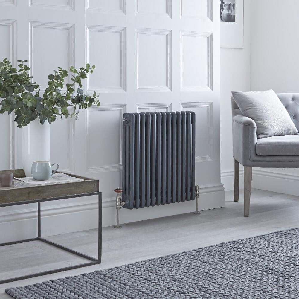 Kolomradiator Horizontaal 3-Koloms Klassiek Antraciet | Keuze Afmeting | Windsor