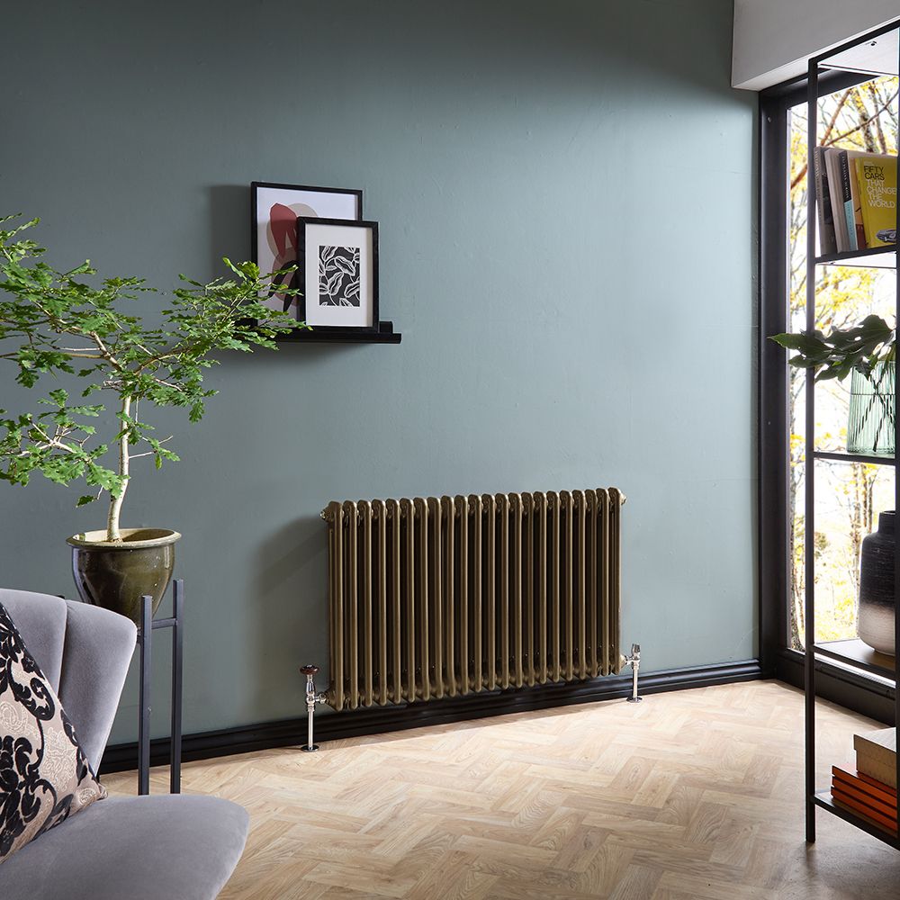 Kolomradiator Horizontaal 2-Kolommen Klassiek - Brons Metallic | Keuze Afmeting | Windsor