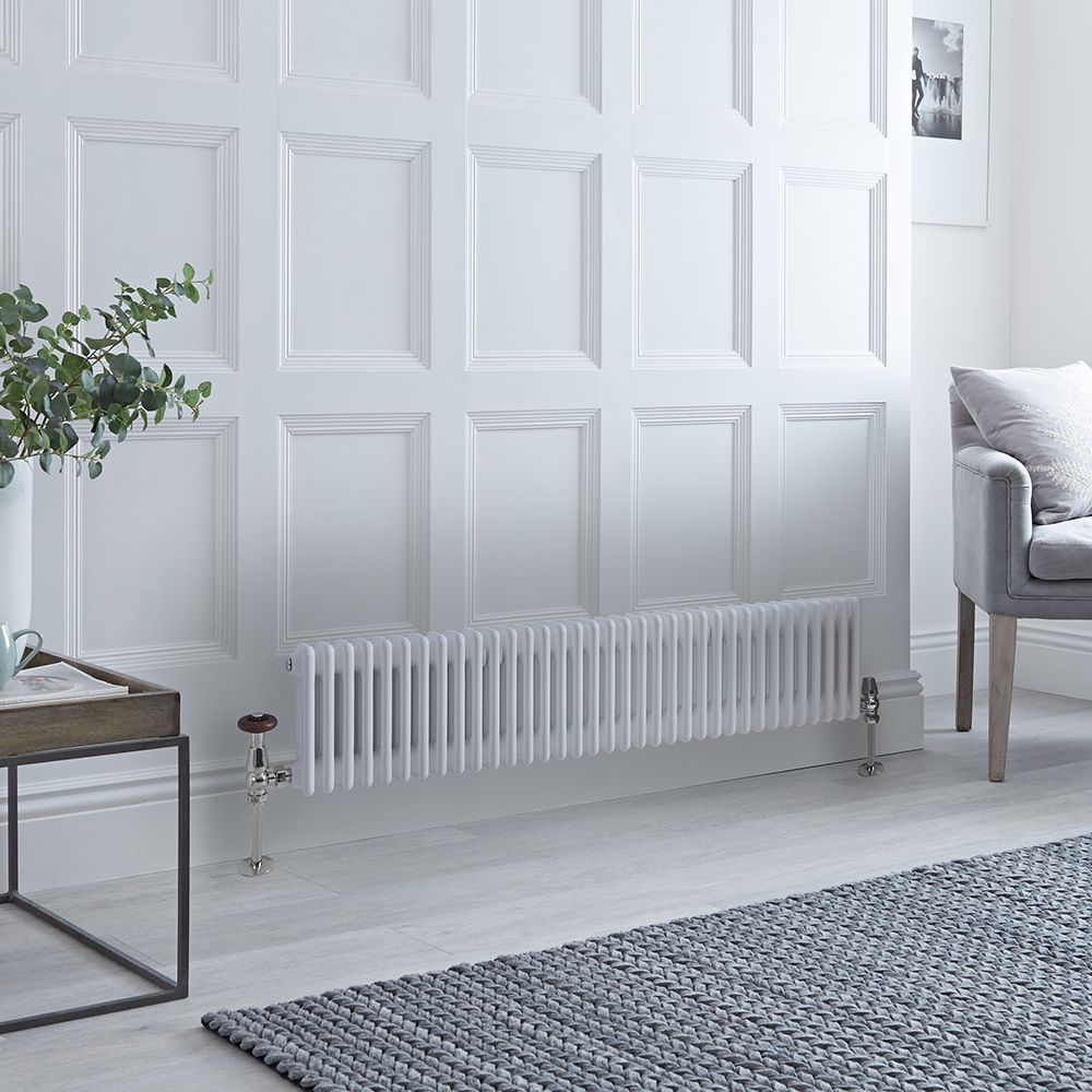 Kolomradiator CV Horizontaal 3-Koloms Klassiek 30cm x 159,5cm - Wit | Windsor