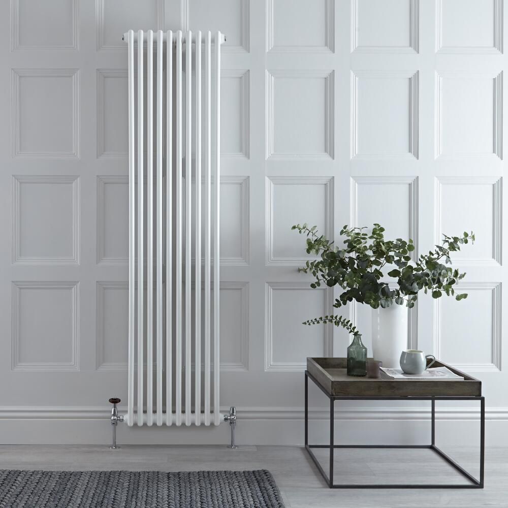 Kolomradiator CV Verticaal 2-Koloms Klassiek 180cm x 47cm - Wit | Windsor