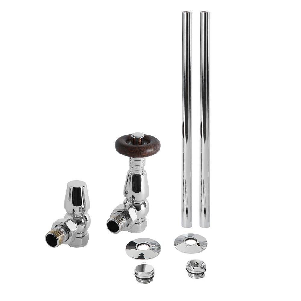 Radiatorkranen Set Thermostatisch Haaks Chroom| Windsor