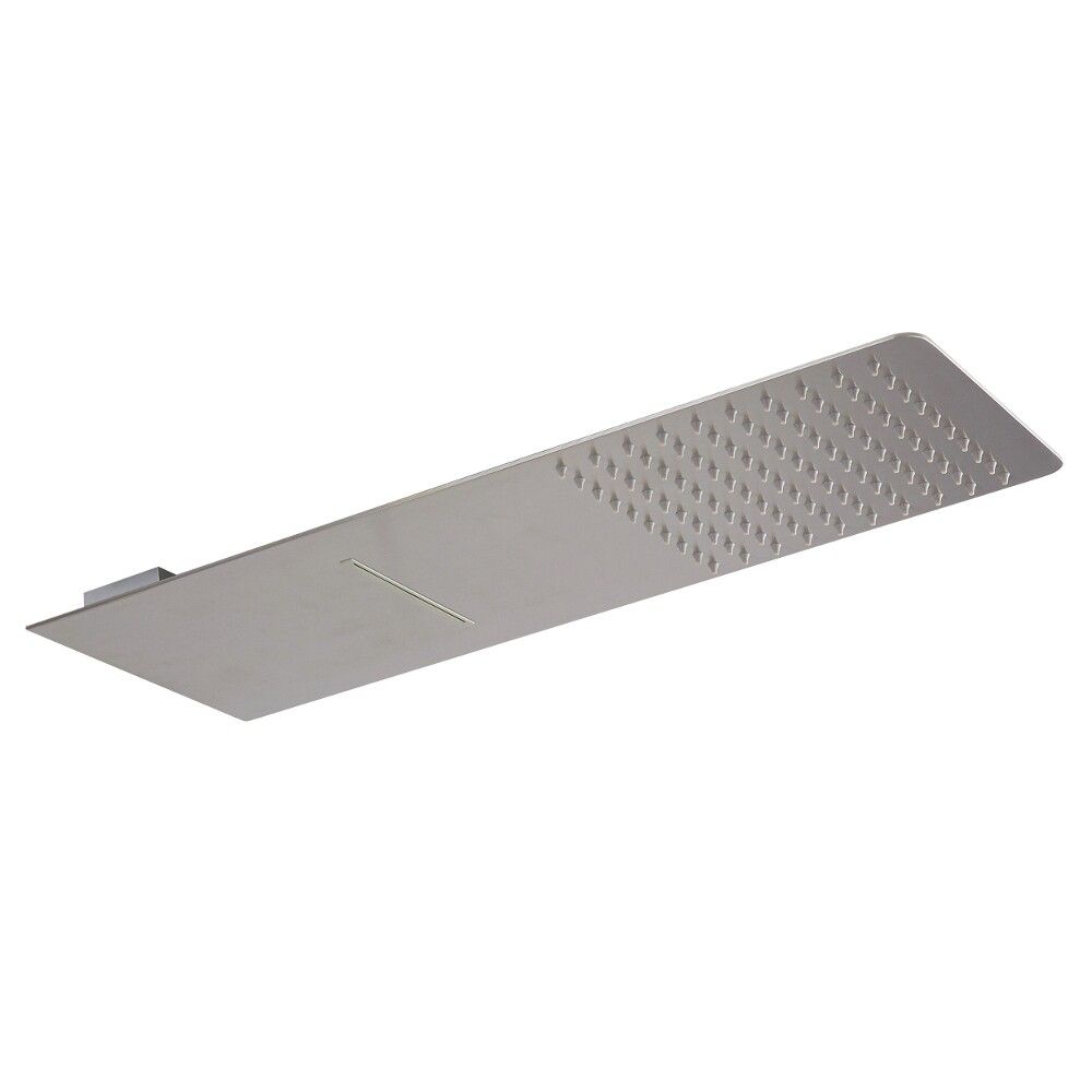 Douchekop met Waterval 20 x 50cm Geborsteld Nikkel | Harting