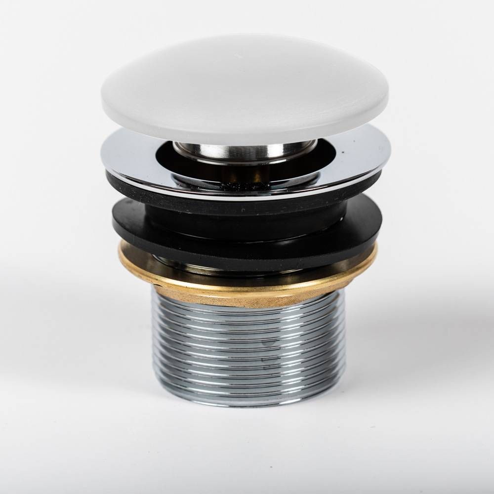 Pop-Up Afvoerplug voor Wastafel zonder Overloop - Wit