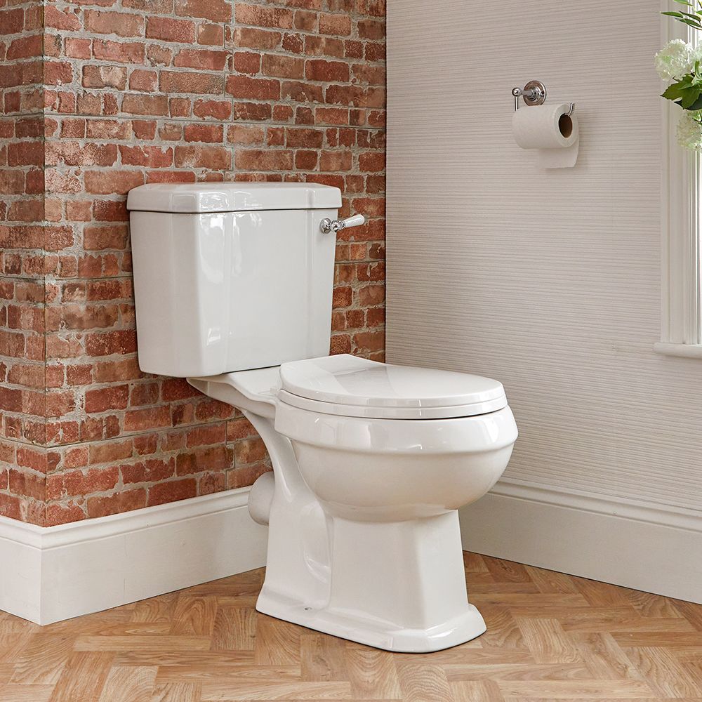 Duoblok Toilet en Wastafel 50cm met Zuil Klassiek Wit | Richmond