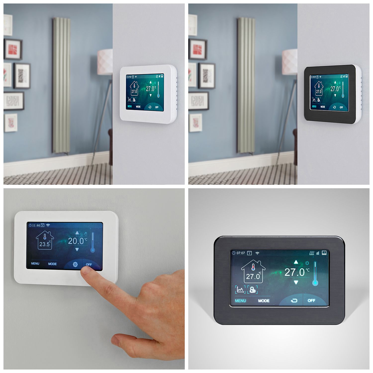 KESSER® Elektrische Convectorkachel Premium Mobiele KachelECO Elektrische Verwarming Met Thermostaat Wifi App