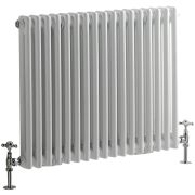 Kolomradiator CV Horizontaal 2-Koloms Klassiek 60cm x 78,5cm - Wit | Windsor