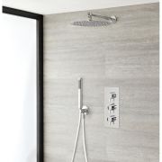 Doucheset - 2-Weg Thermostatische Douchekraan, Douchekop, Handdouche Chroom | Como